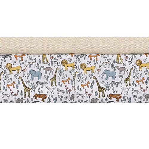 DwellStudio Safari životinjski print suknje, siva / žuta / narandžasta