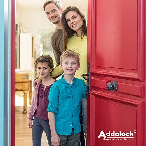 Addalock Originalna brava za prijenosna vrata RISHON-a za kućnu sigurnost koja se koristi kao sigurnosna brava na apartmanu, zaključavanje putne vrata, zaključavanje zračne luke i sobne sobe, 2 pck
