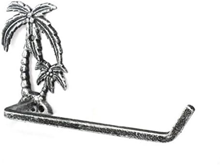 HAMPTON nautički antikni srebrni lijepin gvozdeni palmi stablo toaletni papir 10 Kupatilo ukrašavanje plaže