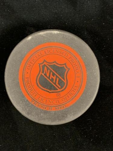 Blaine Lacher Boston Bruins # 31 potpisan NHL hokejaški pak sa NHL pakovima sa hologramom