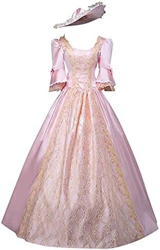 LMSXCT Womens Rococo Haljina Srednjovjekovna renesansa 1800S Haljina Viktorijanska ball Gown Gothic Maxi haljina Princess Cosplay kostimi