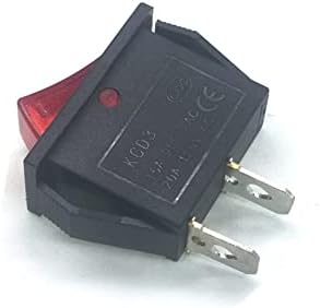 YUZZI klackalica 5kom / puno KCD3 30 * 13mm crvena LED SPST 2PIN 15A 250V Snap-In On Off pozicija