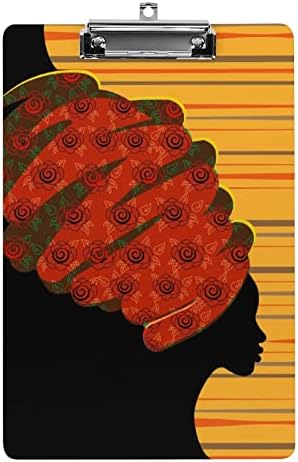 Lijepa Afrička žena modni međuspremnik veličine slova dekorativne ploče sa niskim profilom metalne kopče 9 X 12.5