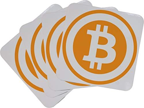 Set od četiri bitcoin logotipa Cork naoračnika