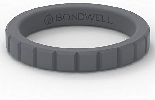 Bondwell Silikonski vjenčani prsten za žene Uštedite svoj prst i brak sef, gumu, trajan opseg