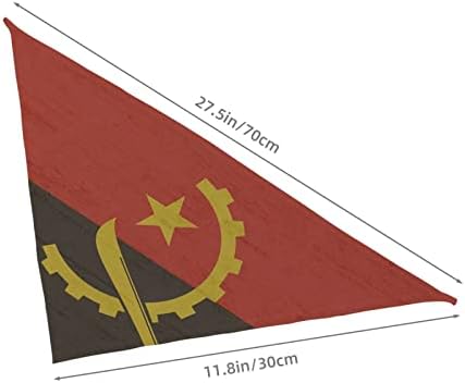 Retro Angola zastava za kućne ljubimce Puppy Mačka Balaclava Trokut Bibs Scarl Bandana ovratnik