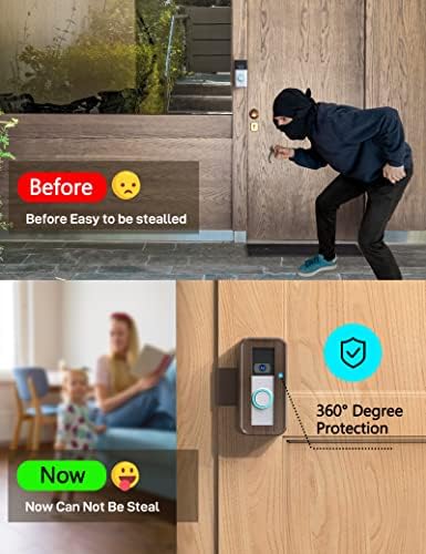 DG-Direct Anti-krađa Video zvono, bez bušilice za bušenje nosača za iznajmljivanje na vratima za kućanstvo, prikladno za većinu vrsta video vrata