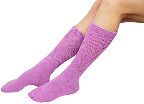 Premium Ženske šarene meke prozračne pamučne čarape za posade, nevezing i udobne dijabetičke čarape