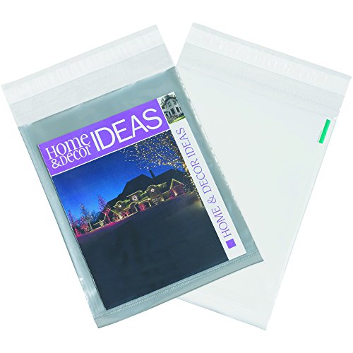Clear View Poli Mailer koverte, 12 x 15 1/2, prozirno / bijelo, samo zaptivanje, vodootporno i otporno na probijanje, za pakovanje, slanje i otpremu kataloga i brošura, pakovanje od 100