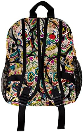 VBFOFBV ruksak za ženske pantalonske bakfa za laptop, putni bager, cvijeće u obliku lobanje šećera