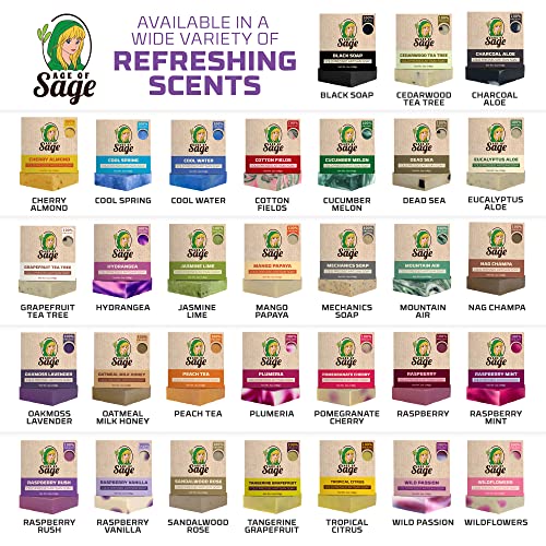 Age of Sage prirodni sapun Poklon Set za muškarce-veganska kupka ručno rađeni hladni proces Zanatski sapun sa eteričnim uljem, aromatični svi hidratantni sapuni za pranje, mirisni Macho miris