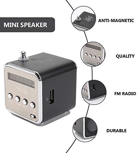 Baluue TD-V26 Digitalni zvučnik Mini zvučnik FM Radio Stereo MP3 MP4 muzički plejer podrška za Micro