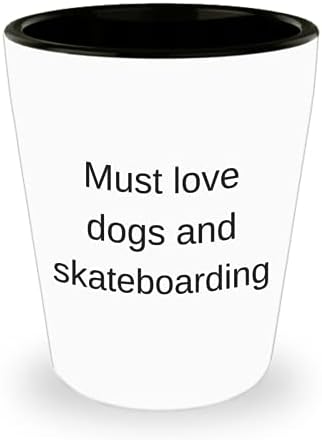 Novost Shot Glass poklon za one koji vole pse i Skateboarding prisutan Shot Glass