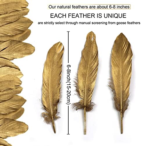 50 kom zlatno perje prirodna guska za Dreamcatcher šešir Odjeća dekoracija razni zanati perje
