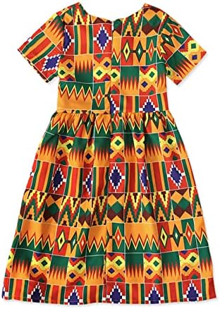 Haljine za djevojčice Odjeća Afrička princeza 05Y mala djevojčica rukav Dječija haljina kratki Print Dashiki djevojčica haljina