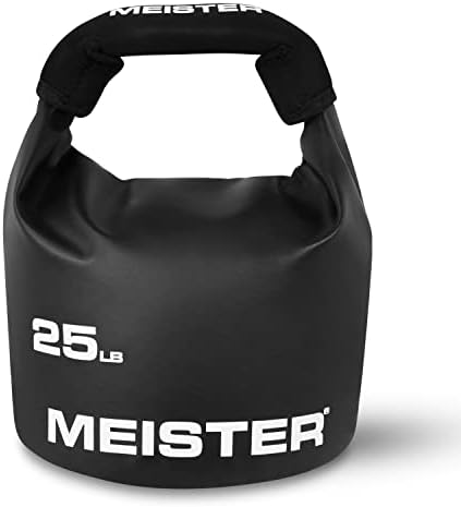 Meister BEAST prijenosni Kettlebell za pijesak-težina meke vrećice s pijeskom-25lb / 11,3 kg-Crna