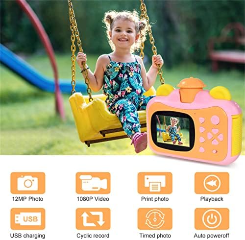 Fxnfxla dječija kamera kamera za Instant Print, kamera za termičku štampu za djecu, 1080p HD video digitalne