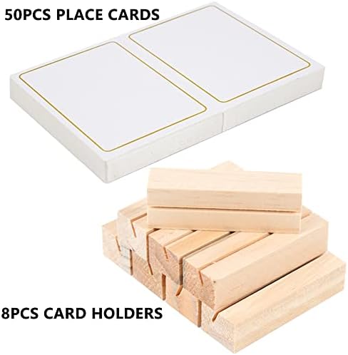 Držači drvenih kartica sa stolovima u zlatnoj foliji - držači brojeva stola držači drvenih kartica stalci za postavljanje