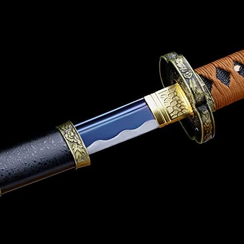 Katana mač punim ručno izrađenim čelikom visokog ugljika - japanski mač puni tang - leteći zmaj