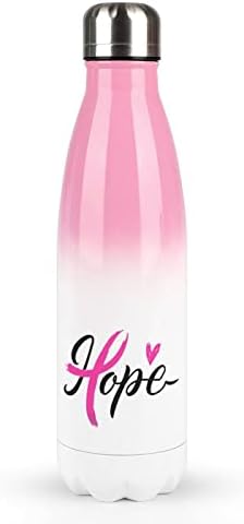 Nada Svjesnost s rakom dojke 17oz Sportska boca za vodu od nehrđajućeg čelika vakuum izolirana cola oblika