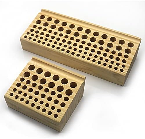 ECYC drvena kožna držač alata, 98 rupa kožna kutija za odlaganje alata za odlaganje kože