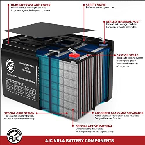AJC baterija kompatibilna sa Panasonic LC-R064R2P 6v 4.5 Ah alarmnom baterijom