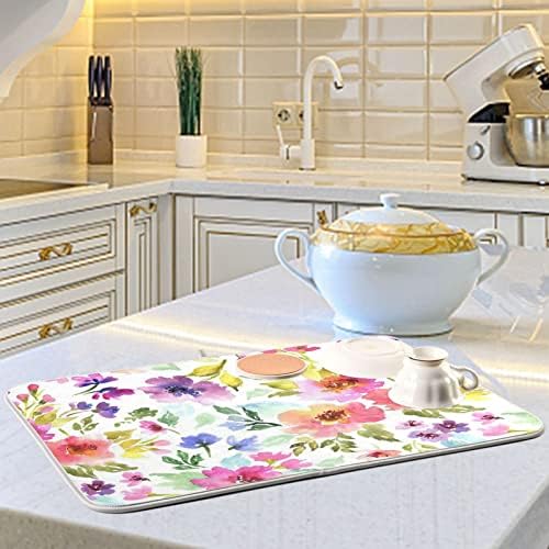 Cvjetne prostirke za sušenje posuđa za kuhinjski pult velika prostirka za sušenje posuđa za suđe