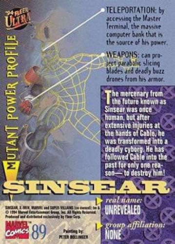 1994 Ultra X-Men Nonsport 89 Sindear Službena marvela Trgovačka kartica za trgovinu