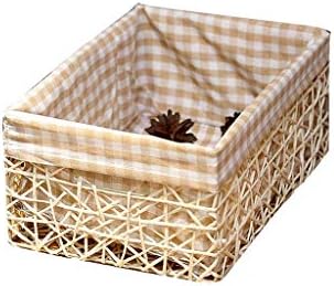 HAIESHOP kutije za skladištenje za skladištenje bez poklopca Jednostavna tkana kutija za skladištenje kozmetičke kutije Snack Basket COLER Skladištenje Boja: B