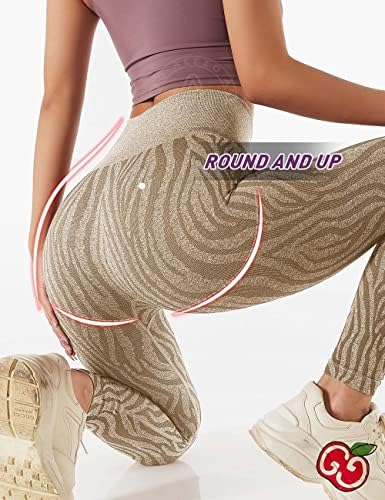Fitnexx ženska beavljiva Camo Work Loggings Butt Lift Tummy Control uzorak joga hlače teretane