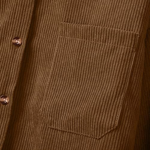 Jednostavna tunika festivalska bluza Dame ured punog rukava Top rever pamuk solid color fit comfort taster jakne