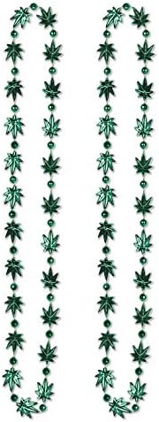Beistle korov perle ogrlice 2 komad 420 potrepštine, 60-ih i 70-ih dekoracije, 33, zelena