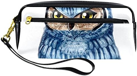Ručno nacrtana olovka Blue Owl velikog kapaciteta, Organizator kancelarijskog materijala za studente dvoslojna torbica sa patentnim zatvaračem, kozmetička torbica sa ručkom