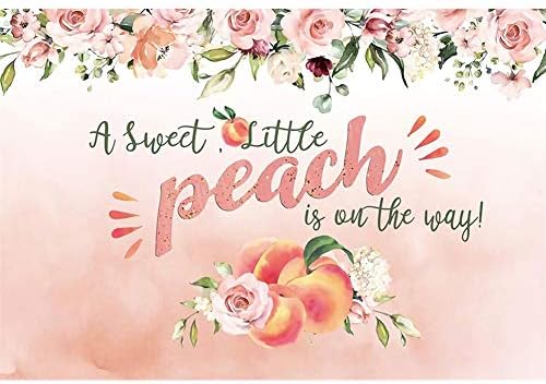 DORCEV 6x4ft slatka mala breskva je na putu beba pozadina Pink Peach Rose Florals djevojke Baby