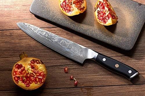 Dinsun chefs nož, 8-inčni profesionalni kuhari noževi Damask visokougljični čelik Kuhinjski oštar nož