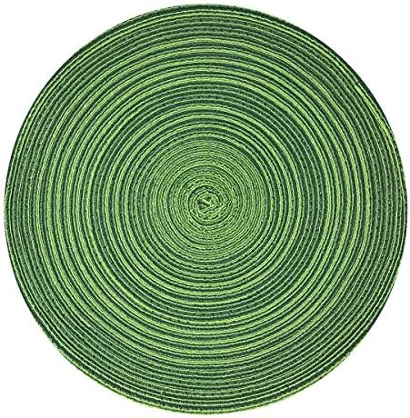 Allydrew 15 tkani okrugli placemati, zeleni