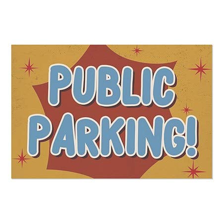 CGsignLab | Javni parking -Nostalgia Burst Prozor Cling | 36 x24