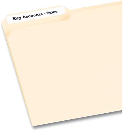 Avery naljepnice foldera datoteka sa trajnim ljepilom, 750 bijelih naljepnica-odlično za organizaciju