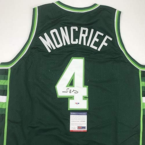 Autographing / potpisan Sidney Moncrief Milwaukee Zeleni / bijeli košarkaški dres PSA / DNK Coa