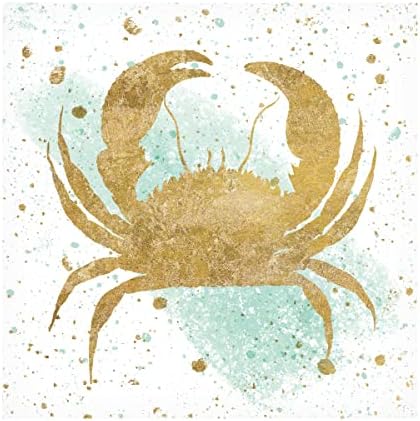 Zaštitni znak likovnih umjetnosti 'srebrni morski život Aqua Crab' Canvas Art by Wild Apple portfelj