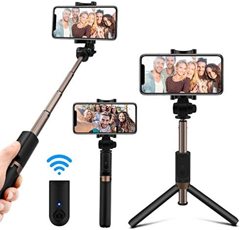 AFAITH Selfie Stick Bluetooth, proširivi Selfie štap stalak za stativ sa bežičnim daljinskim zatvaračem kompatibilan sa iPhoneom 14/14 Pro Max / 13 / 13 Pro Max / 12/12 Pro / XS / XR/8/7/6S / 6, Samsung