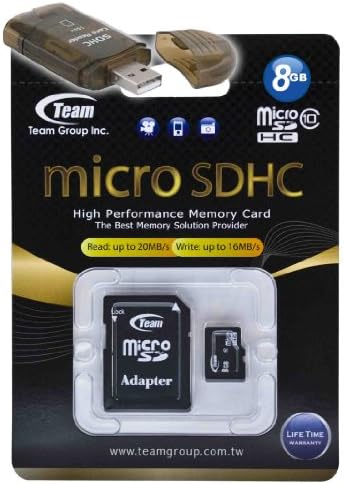 8GB Klasa 10 MicroSDHC tim velike brzine 20MB / Sec memorijska kartica. Blazing Fast kartica za Motorola MOTO MT716 MOTOTV EX245 MT810lx. a besplatno velike brzine USB Adapter je uključen. Dolazi sa.