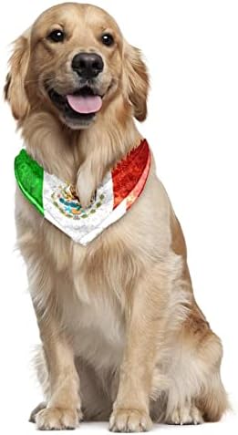 UNITESY Dog Bandanas 2 Pakovanje, zastava Meksiko ili meksički vintage šal za kućne ljubimce,