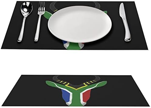 Južnoafrička zastava Sprinbok PVC prostirke za pranje PLACEMATS Stoblecloth Desk jastučić za stol za objedovanje