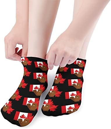 Mrmot i Kanada javorov list trendi čarape za gležnjeve dekolte atletske čarape za trčanje 5 pari za muškarce