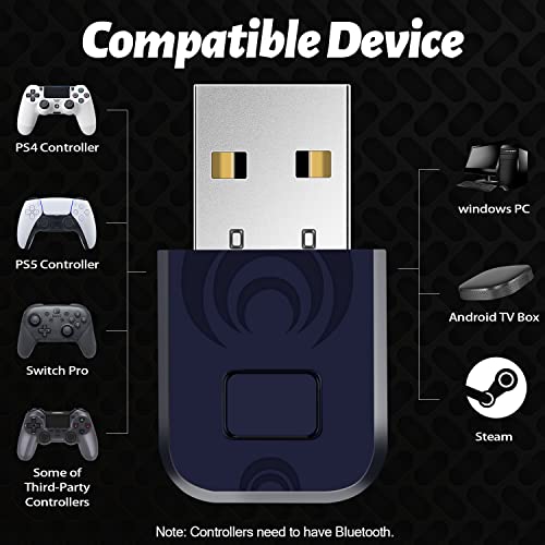Bluetooth kontroler adapteri za PS4 / PS5 / Switch Pro, jarwe bežični adapter za kontroler kompatibilan