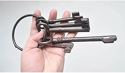 Hananona 8 Vintage liveno željezo kostur Key prsten antique stil Pirate blesa Crnosni ključevi