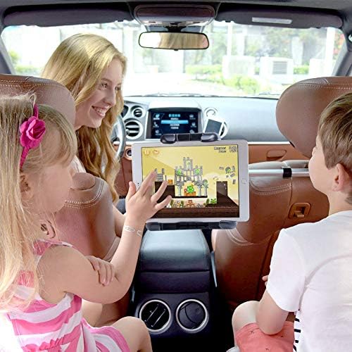IKROSS Universal Car tablet nosač za glavu za glavu na stražnjem dijelu Povećava se kompatibilna sa Apple iPad, iPhone, tabletom, pametnom telefonom, Nintendo prekidači s dvostrukim podesivim položajima