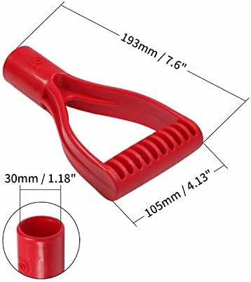 Heyiarbeit lopata d ručka za držanje, 1-1/5 Unutrašnji prečnik PVC d oblikovana ručka za lopatu zamjena