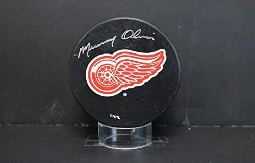 Murray Oliver potpisao zvanični Red Wings Puck autogram PSA / DNK AL77887-autograme NHL Paks